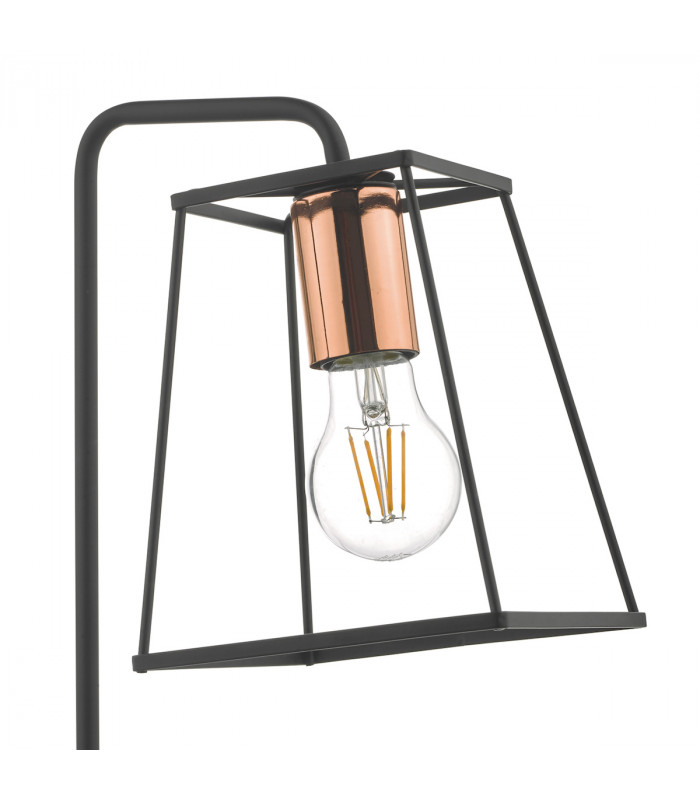 Cube Table Lamp Black & Copper