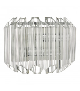 Wall Light Glass & Polished Chrome, 2x E14