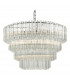 Pendant Light Glass & Polished Chrome, 9x E14