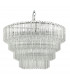 Pendant Light Glass & Polished Chrome, 9x E14