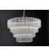 Pendant Light Glass & Polished Chrome, 9x E14