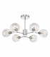 Semi Flush Ceiling Light Light Polished Chrome & Glass, 6x G9