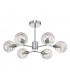 Semi Flush Ceiling Light Light Polished Chrome & Glass, 6x G9