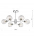 Semi Flush Ceiling Light Light Polished Chrome & Glass, 6x G9
