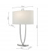 Table Lamp Polished Chrome with Oval Shade