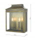 Lantern Coach Lantern Wall Light Weathered Brass IP44, 2x E14