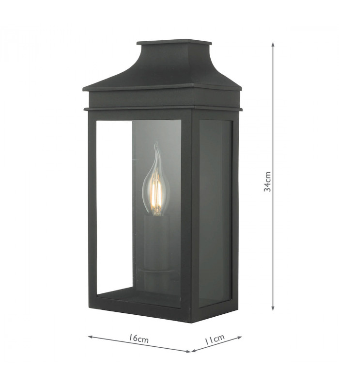 Lantern Coach Lantern Wall Light Black IP44
