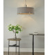 Cylindrical Pendant Light Polished Nickel With Grey Shade, 6x E14