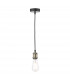 Slim Single E27 Suspension Antique Brass Matt Black