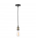 Slim Single E27 Suspension Antique Brass Matt Black