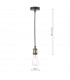Slim Single E27 Suspension Antique Brass Matt Black