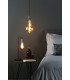 Slim Single E27 Suspension Antique Brass Matt Black