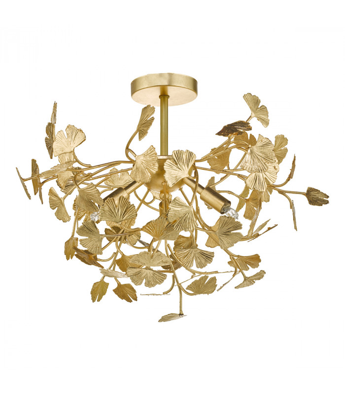 Semi Flush Ceiling Light Light Gold Effect, 4x G9