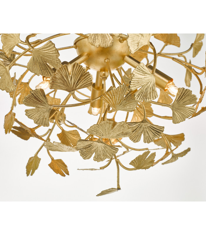 Semi Flush Ceiling Light Light Gold Effect, 4x G9