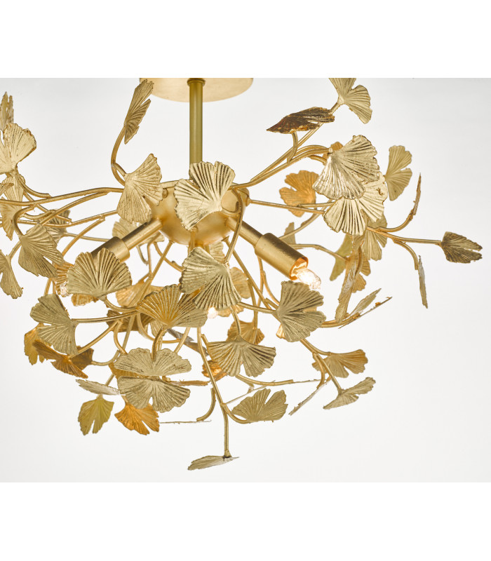 Semi Flush Ceiling Light Light Gold Effect, 4x G9