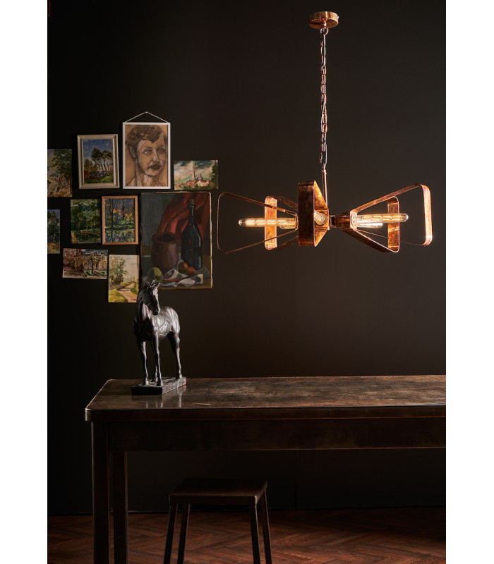 Pendant Light Oiled Copper, 5x E27