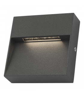 Flush Ceiling Light Outdoor Wall Light Square Eyelid Anthracite IP65 LED