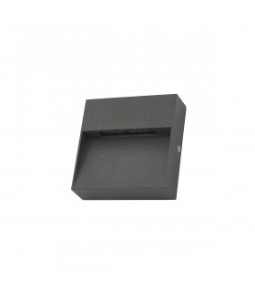 Flush Ceiling Light Outdoor Wall Light Square Eyelid Anthracite IP65 LED