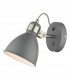 Single Wall Light Dark Grey Satin Chrome