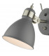 Single Wall Light Dark Grey Satin Chrome