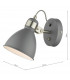 Single Wall Light Dark Grey Satin Chrome