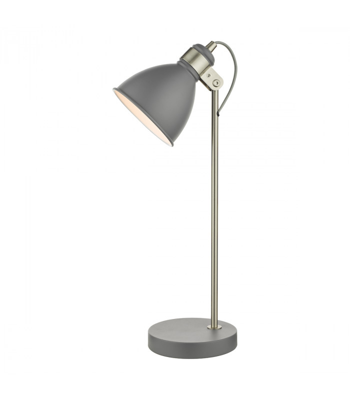 Task Task Table Lamp Dark Grey Satin Chrome