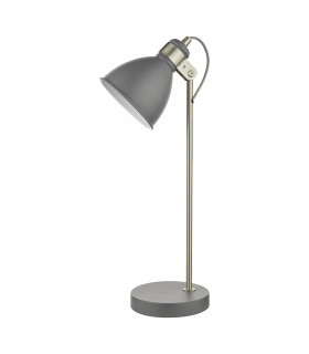 Task Task Table Lamp Dark Grey Satin Chrome