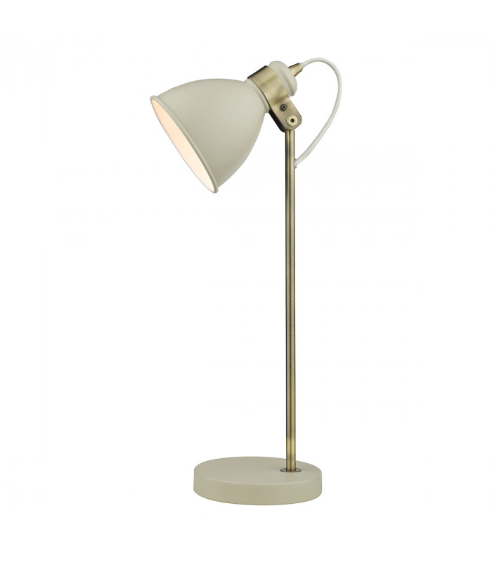 Task Task Table Lamp Gloss Cream Antique Brass