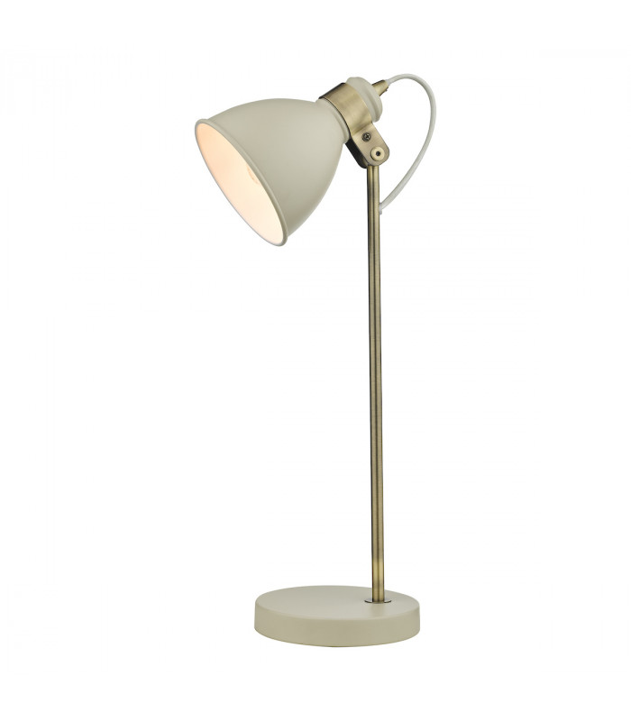 Task Task Table Lamp Gloss Cream Antique Brass