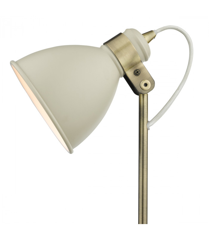 Task Task Table Lamp Gloss Cream Antique Brass