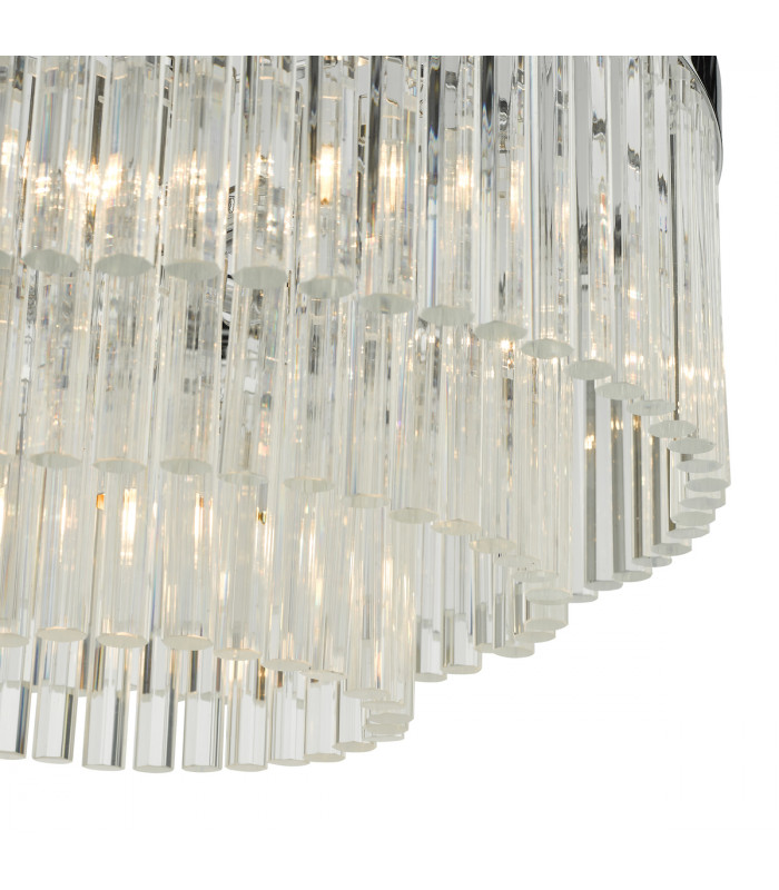 Pendant Light Polished Chrome Clear Glass, 5x G9