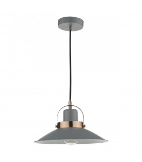 Dome Single Pendant Light Graphite Copper, 1x E27