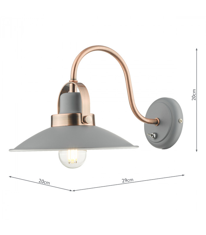 Dome Single Wall Light Graphite Copper