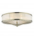 Cylindrical Flush Ceiling Light Antique Brass, 3x E27