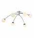 Semi Flush Ceiling Light Light Ceiling Light Polished Chrome Opal Glass, 6x G9