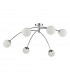 Semi Flush Ceiling Light Light Ceiling Light Polished Chrome Opal Glass, 6x G9