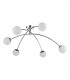 Semi Flush Ceiling Light Light Ceiling Light Polished Chrome Opal Glass, 6x G9