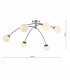 Semi Flush Ceiling Light Light Ceiling Light Polished Chrome Opal Glass, 6x G9