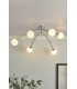 Semi Flush Ceiling Light Light Ceiling Light Polished Chrome Opal Glass, 6x G9