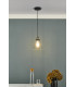 Dome Single Pendant Light Antique Nickel Clear Glass, 1x E27