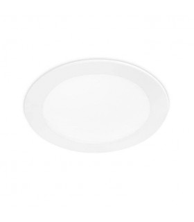 Integrated LED Round Recessed Downlight Panel Matt White - Cool White - 1