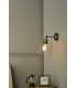 Single Wall Light Antique Nickel Clear Glass