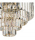 Pendant Light Antique Brass Crystal, 4x E14