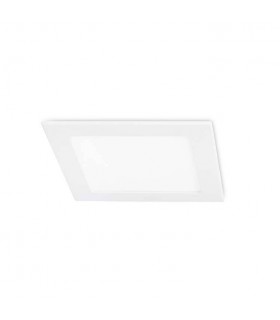 Integrated LED Square Recessed Downlight Panel Matt White - Warm White - 1