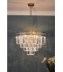 Pendant Light Antique Brass Crystal, 4x E14