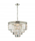 Pendant Light Polished Nickel Crystal, 4x E14