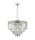 Pendant Light Polished Nickel Crystal, 4x E14