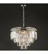 Pendant Light Polished Nickel Crystal, 4x E14
