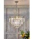 Pendant Light Polished Nickel Crystal, 4x E14