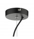 Dome Single Pendant Light Black Clear Glass, 1x E27